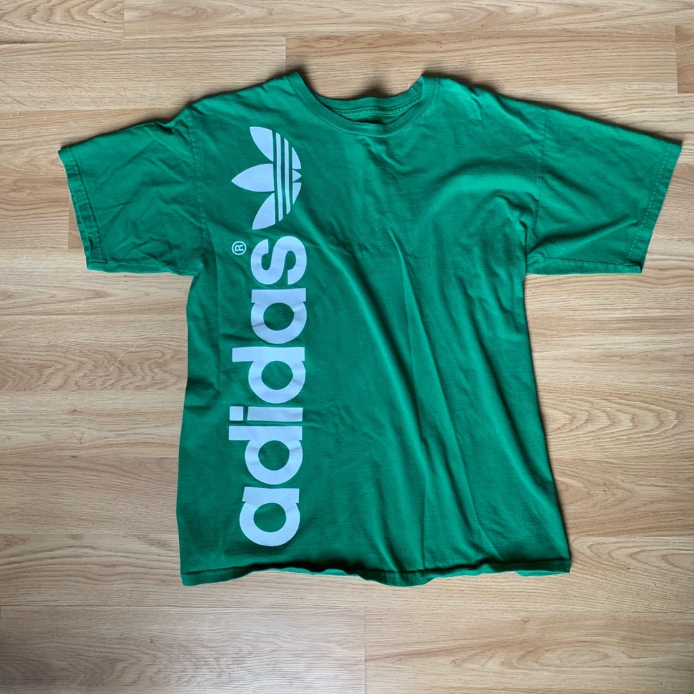 Green adidas t-shirt